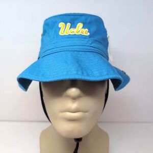 NEW UCLA Bruins NCAA Bucket Hat OS One Size Blue Gold Embroidered Adjustable NWT